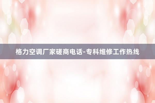 格力空调厂家磋商电话-专科维修工作热线